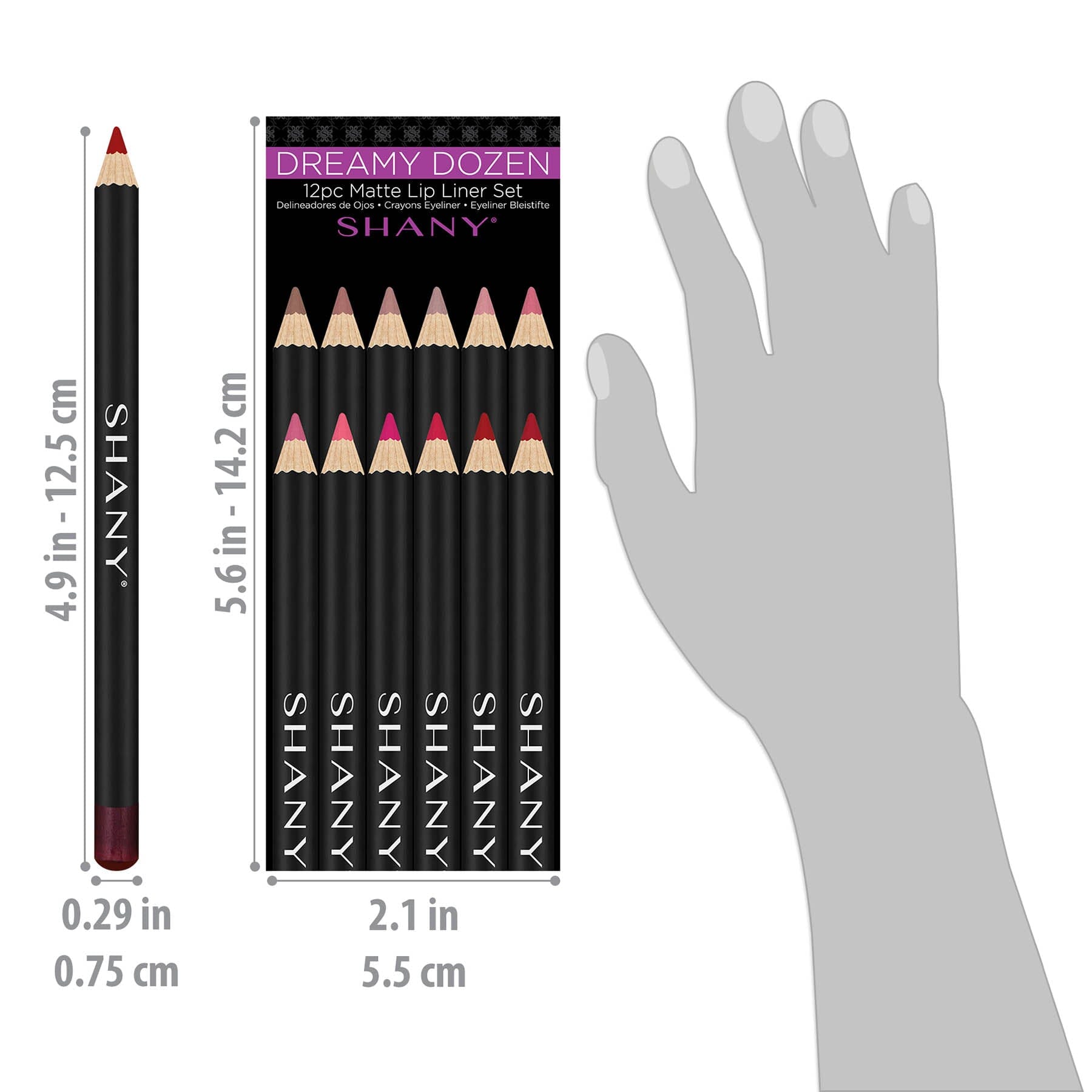 Matte Lip Liner Set 12 Colors Long Lasting Waterproof Smudge Proof – SHANY Dreamy Dozen Lip Pencil Set