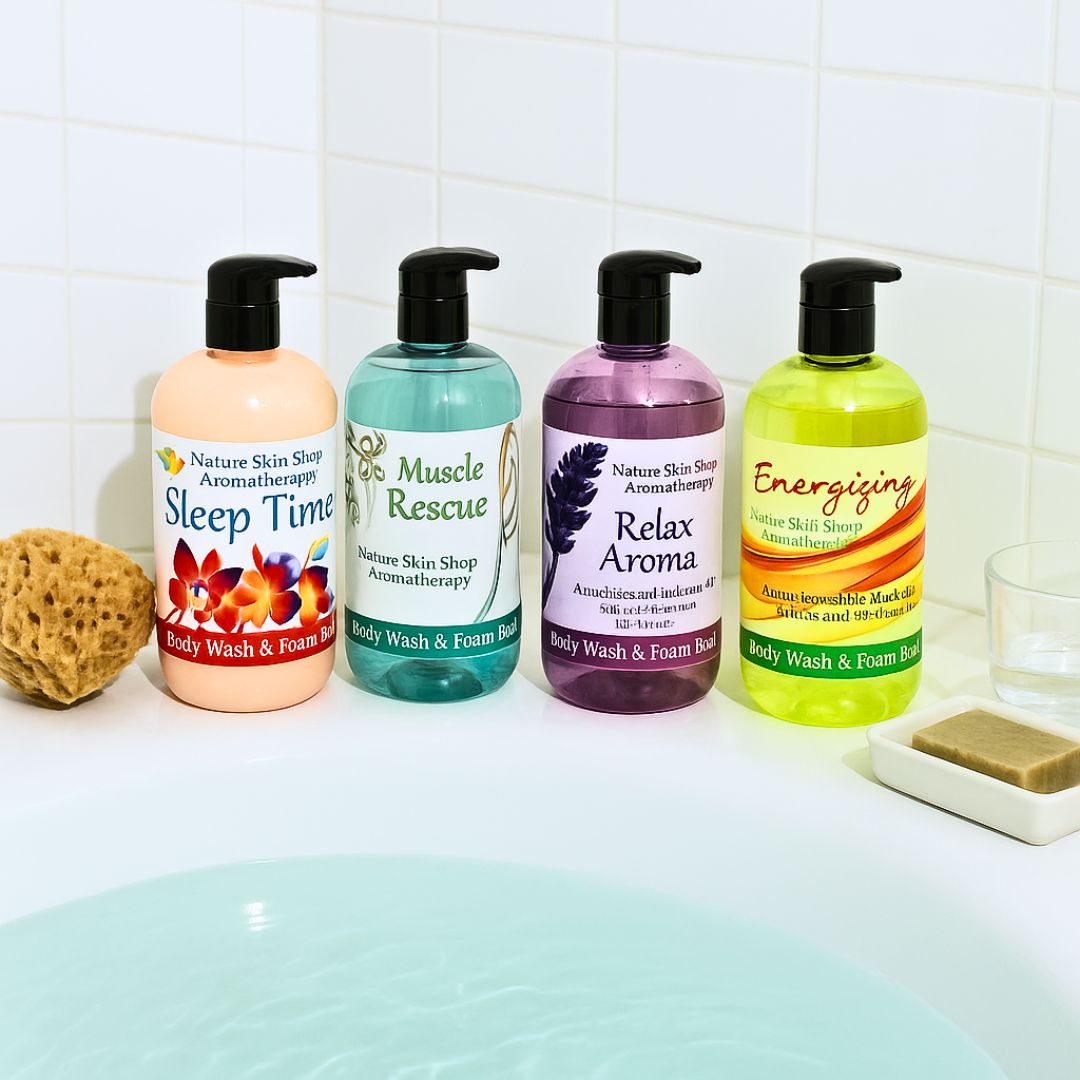 "Relax Aroma Lavender Essential Oil Body Wash & Foam Bath - Natural Aromatherapy Stress Relief"