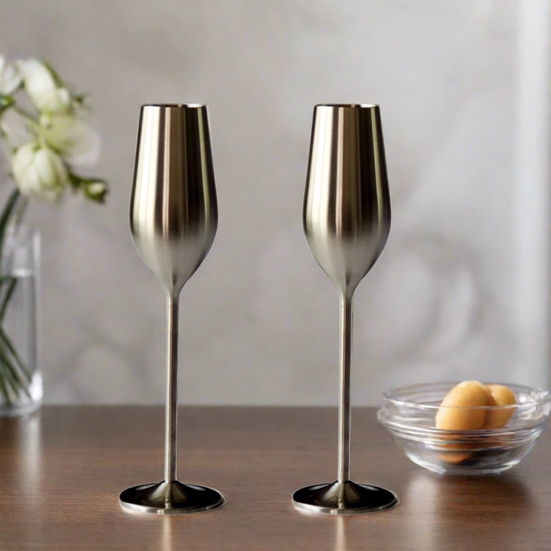 Silver Unbreakable Stainless Steel Flutes-1