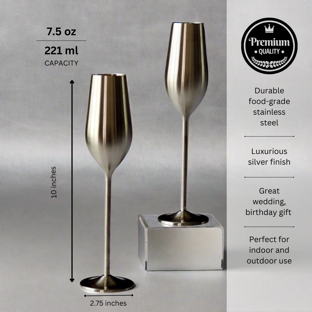 Silver Unbreakable Stainless Steel Flutes-4