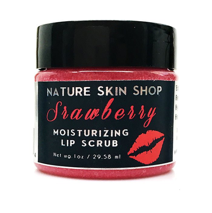 Strawberry Hydrating Lip Scrub - Exfoliates & Moisturizes for Smooth Lips with Jojoba & Shea