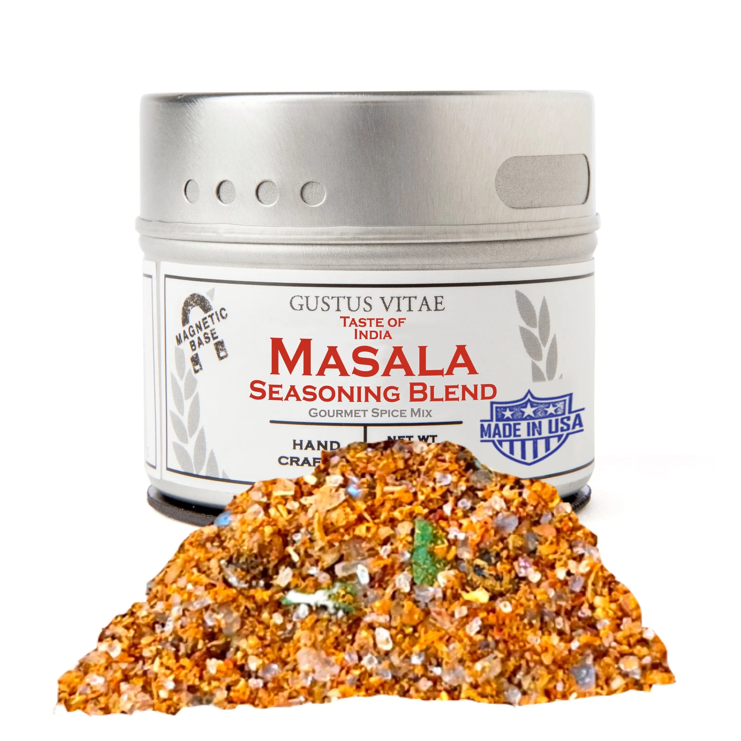 Taste of India: Masala Seasoning Blend – Authentic Indian Spice Mix | All-Natural, Non-GMO, Small Batch | Perfect for Curries, Vegetables & Grilled Meats Gustus Vitae