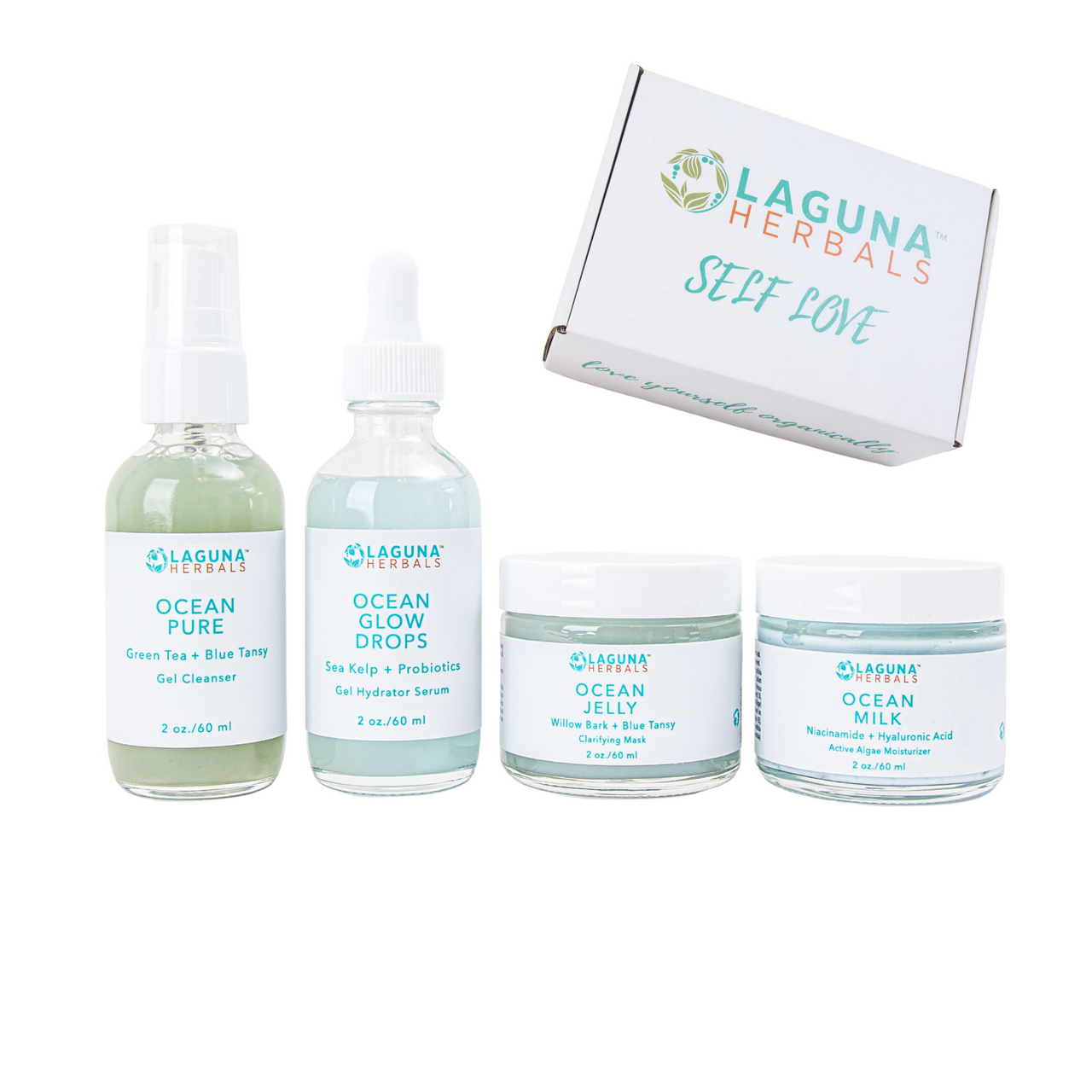 Ocean Radiance Hydrating Skincare Set - Sea Kelp Infused, Anti-Aging & Brightening 
