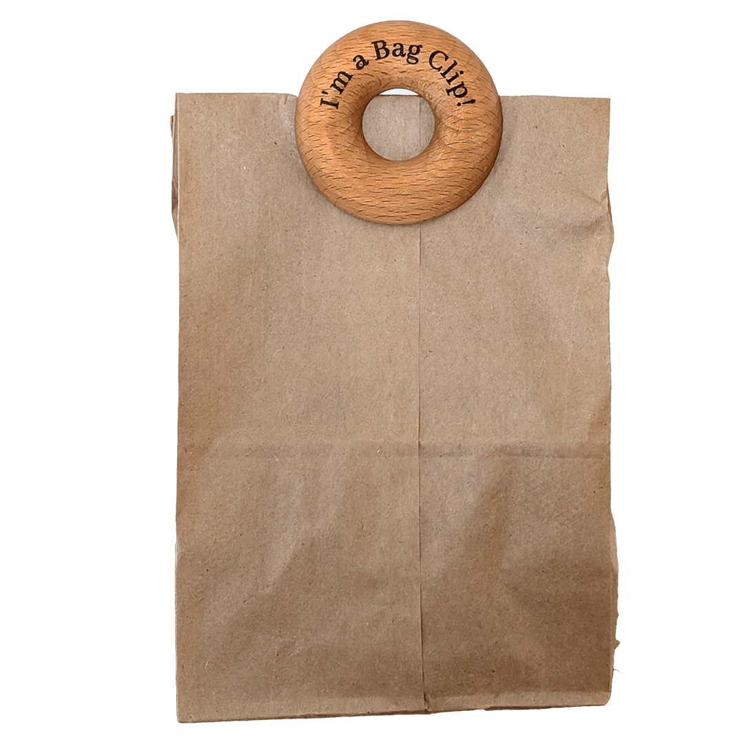 Eco-Friendly Wooden Bag Clip - Sustainable & Biodegradable Seal for Freshness