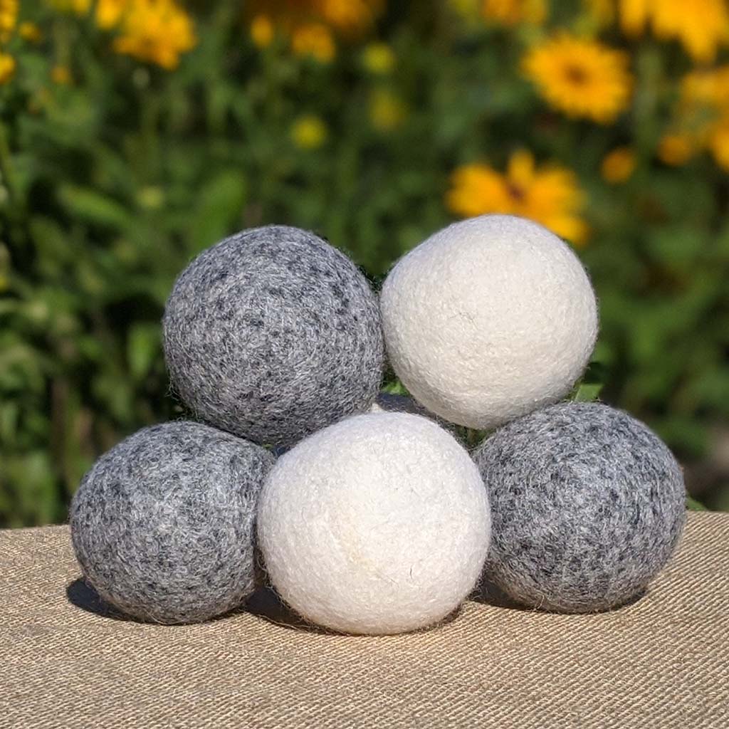 Eco-Friendly Organic Wool Dryer Balls - Natural Fabric Softener for Sensitive Skin (3-Pack)