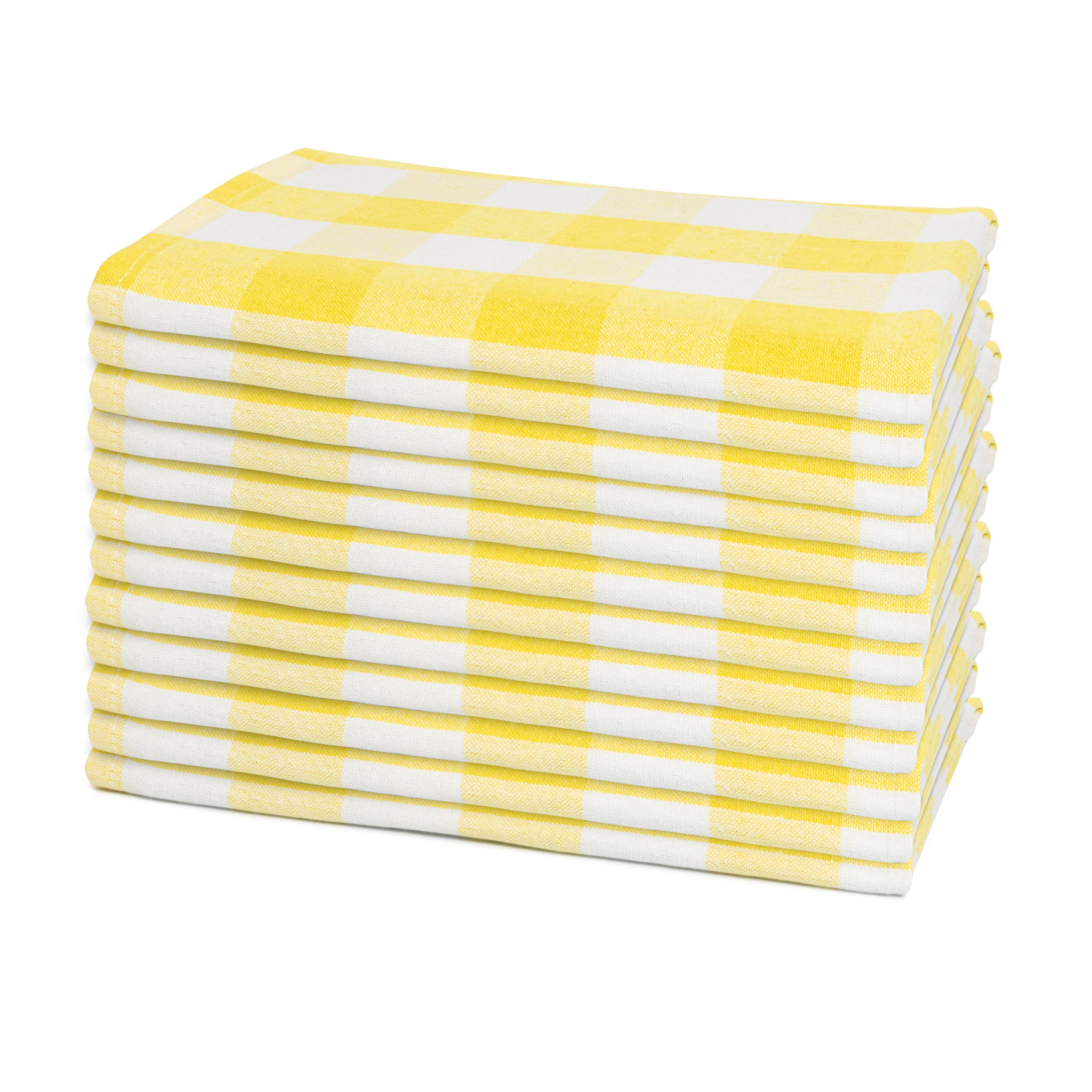 12-Pack Large Plaid Cotton Dinner Napkins - 100% Cotton, Hemmed Edges, 20"x20" for Elegant Table Settings